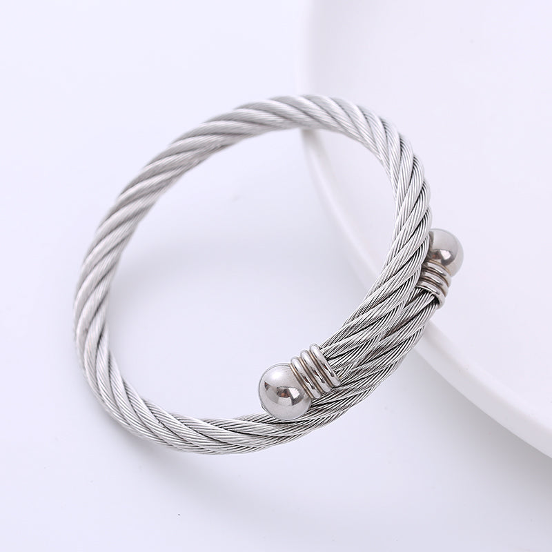 Retro Bulb Stainless Steel Bangle