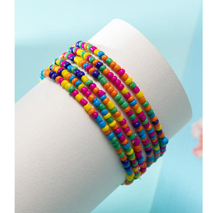 Bohemian Geometric Mixed Materials Beaded Artificial Pearls Shell Bracelets