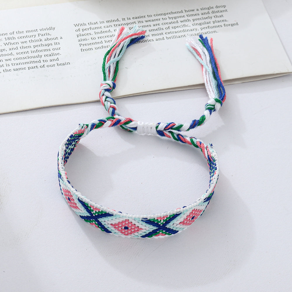 Ethnic Style Geometric Cloth Drawstring Unisex Bracelets 1 Piece