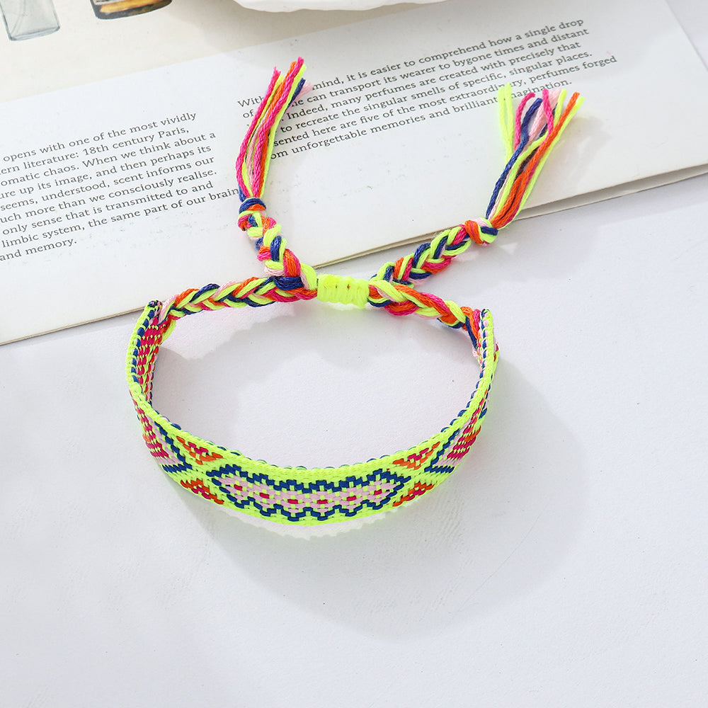 Ethnic Style Geometric Cloth Drawstring Unisex Bracelets 1 Piece