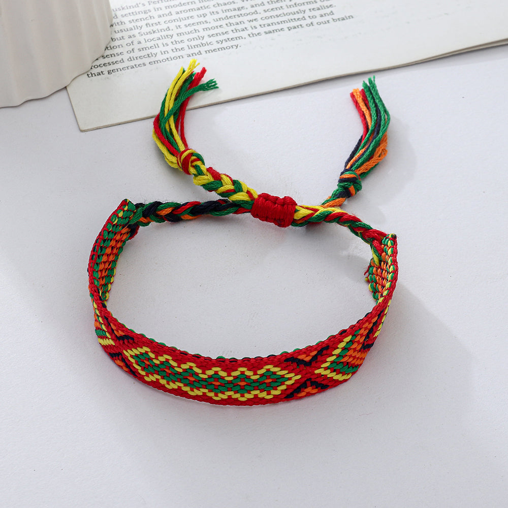 Ethnic Style Geometric Cloth Drawstring Unisex Bracelets 1 Piece