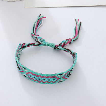 Ethnic Style Geometric Cloth Drawstring Unisex Bracelets 1 Piece