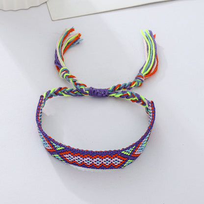 Ethnic Style Geometric Cloth Drawstring Unisex Bracelets 1 Piece