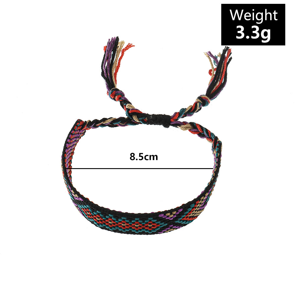 Ethnic Style Geometric Cloth Drawstring Unisex Bracelets 1 Piece