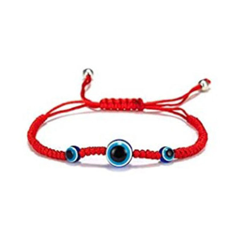 Simple Style Devil'S Eye Palm Glass Rope Unisex Bracelets