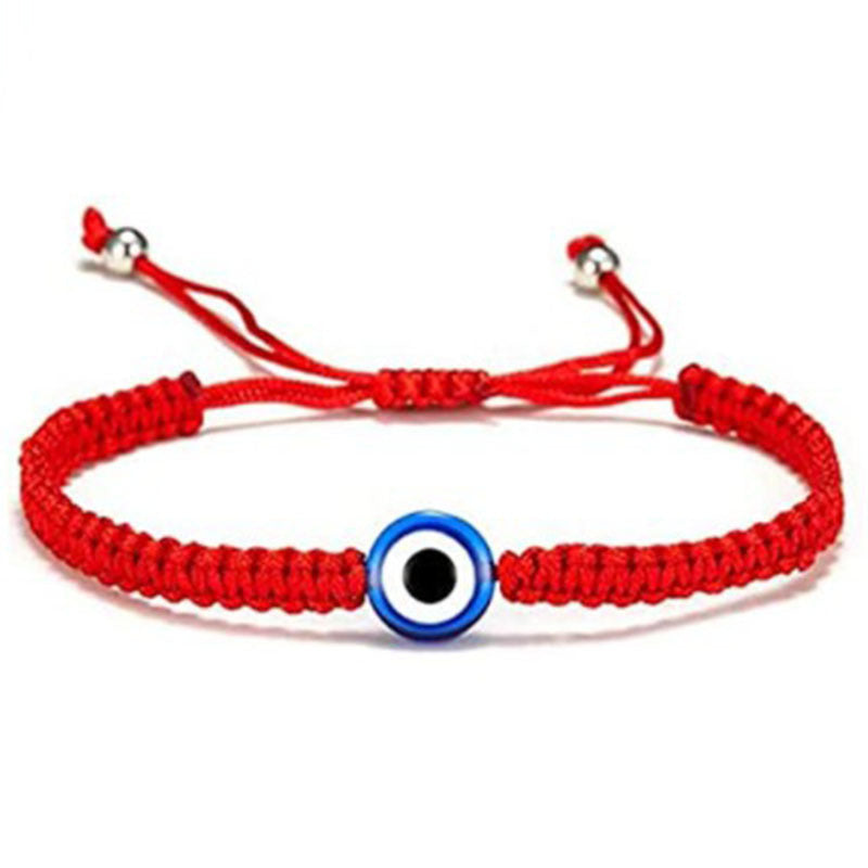 Simple Style Devil'S Eye Palm Glass Rope Unisex Bracelets