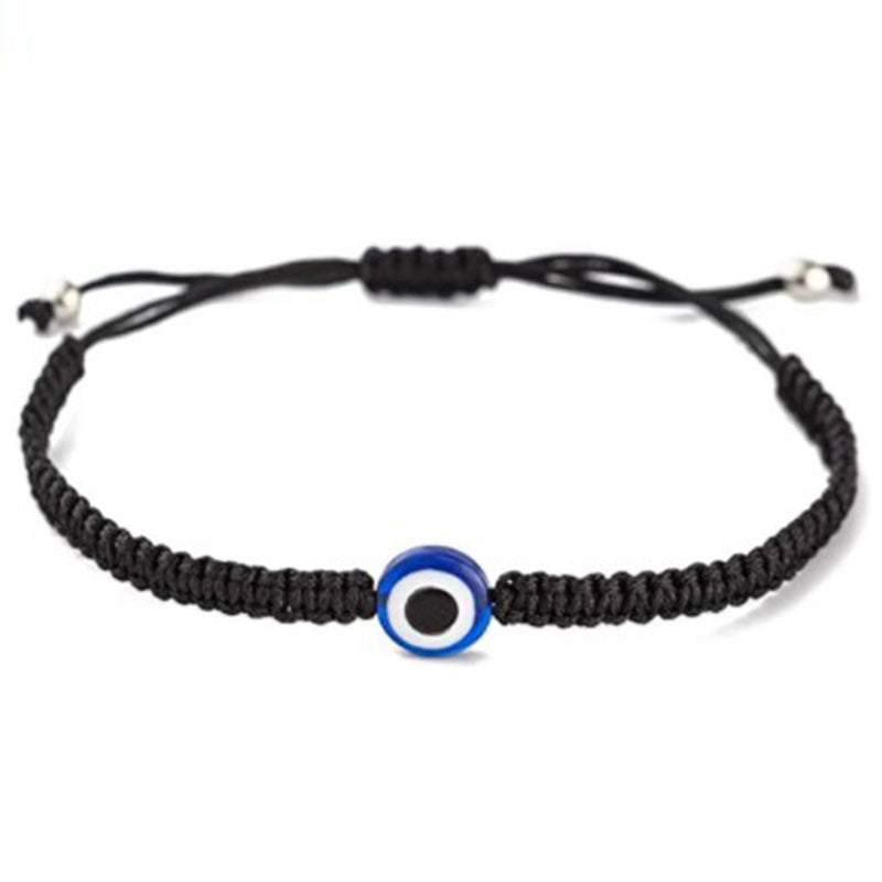 Fashion Devil's Eye Palm Alloy Glass Rope Knitting Unisex Bracelets