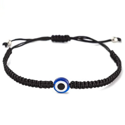 Fashion Devil's Eye Palm Alloy Glass Rope Knitting Unisex Bracelets