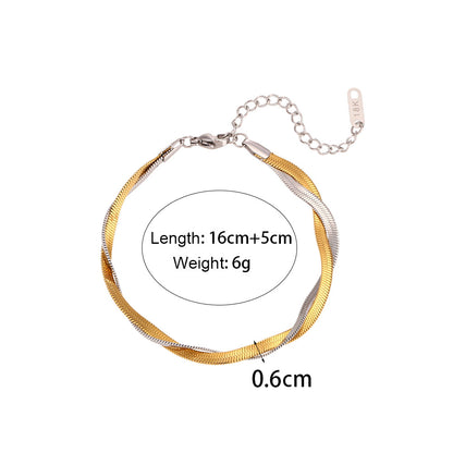 Lady Geometric Stainless Steel Geometry Plating Metal No Inlaid Gold Plated Necklace