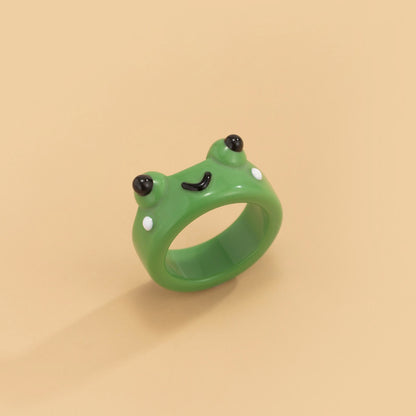 Cartoon Style Frog Women's Rings