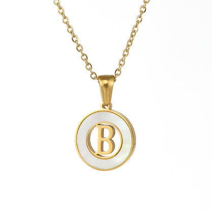 Fashion Letter Stainless Steel Pendant Necklace