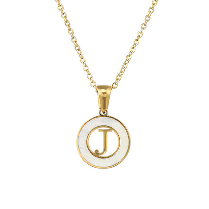 Fashion Letter Stainless Steel Pendant Necklace