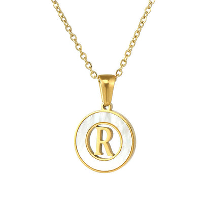 Fashion Letter Stainless Steel Pendant Necklace