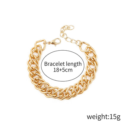 Fashion Solid Color Alloy Plating Women's Bracelets 1 Piece