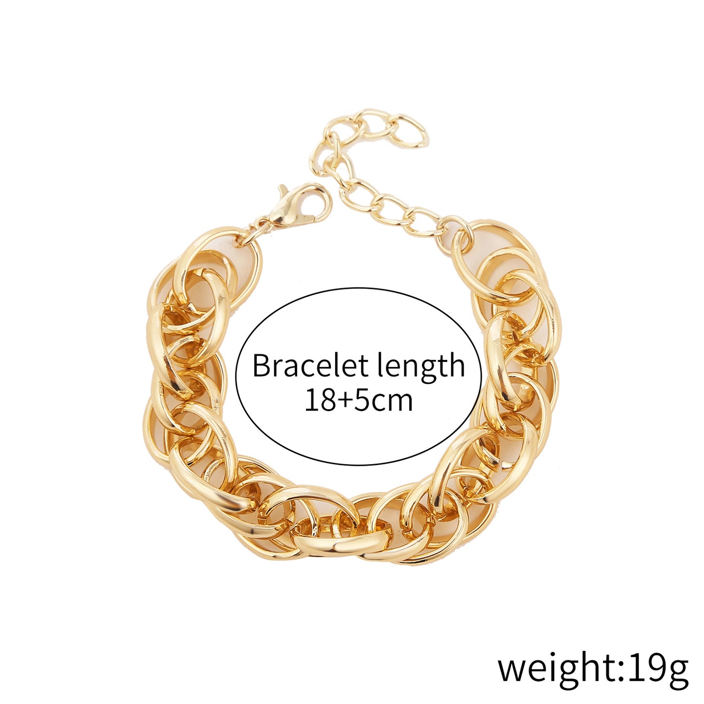 Fashion Solid Color Alloy Plating Women's Bracelets 1 Piece