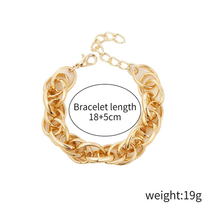 Fashion Solid Color Alloy Plating Women's Bracelets 1 Piece