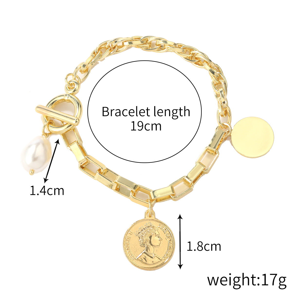 Fashion Solid Color Alloy Plating Women's Bracelets 1 Piece