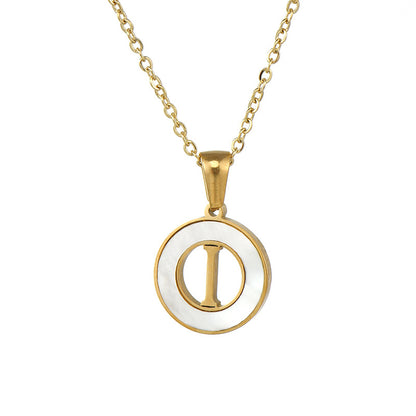 Fashion Letter Stainless Steel Pendant Necklace