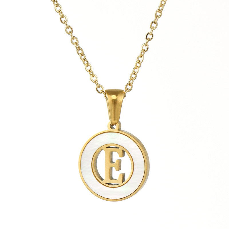 Fashion Letter Stainless Steel Pendant Necklace