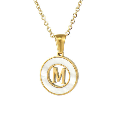 Fashion Letter Stainless Steel Pendant Necklace