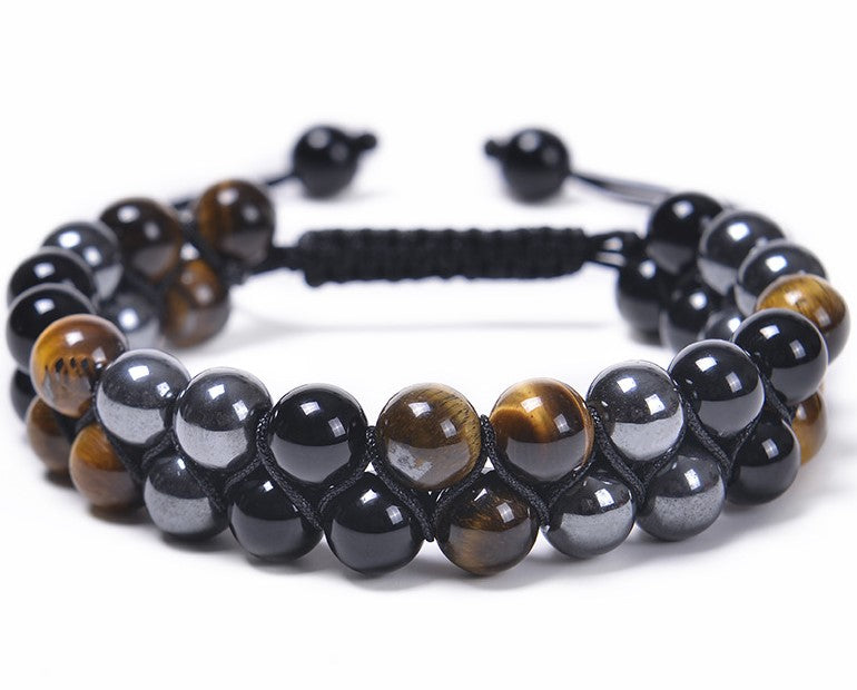 Fashion Colorful Agate Beaded Unisex Bracelets 1 Piece