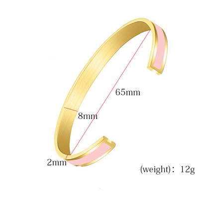 Simple Style Letter Stainless Steel Bangle 1 Piece