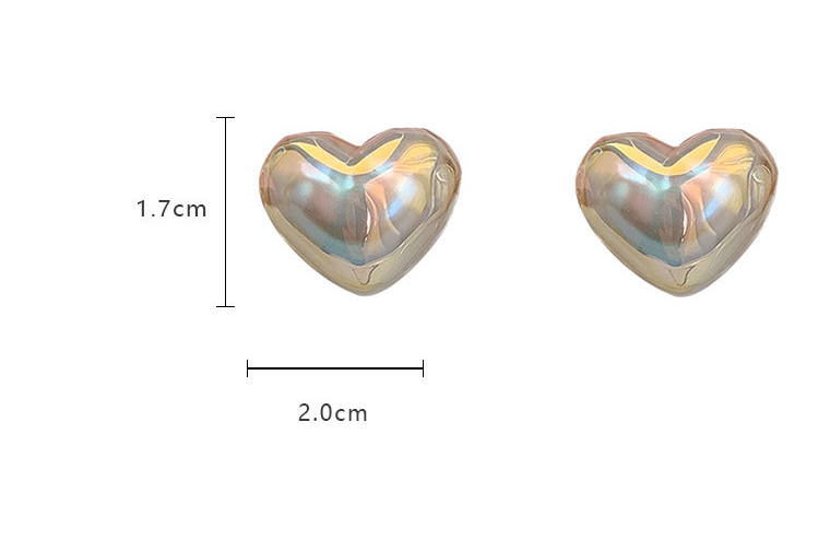 Fashion Heart Shape Flower Copper Beaded Plating Inlay Pearl Zircon Earrings Ear Studs 1 Pair