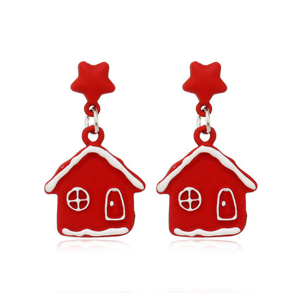 Cute Geometric Alloy Enamel Women's Earrings 1 Pair