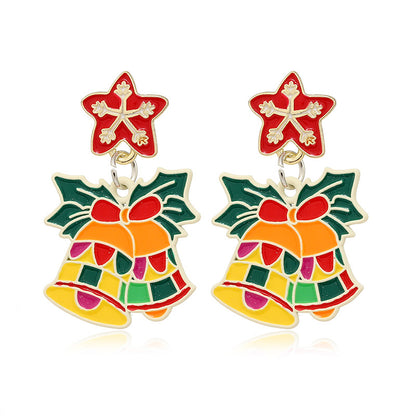 Cute Geometric Alloy Enamel Women's Earrings 1 Pair