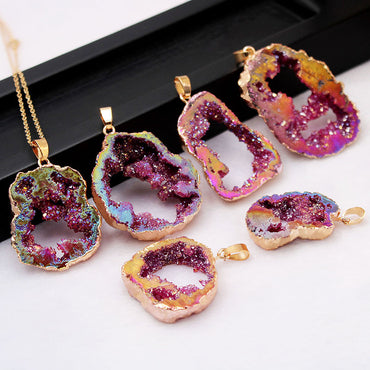 Retro Irregular Agate Plating Jewelry Accessories