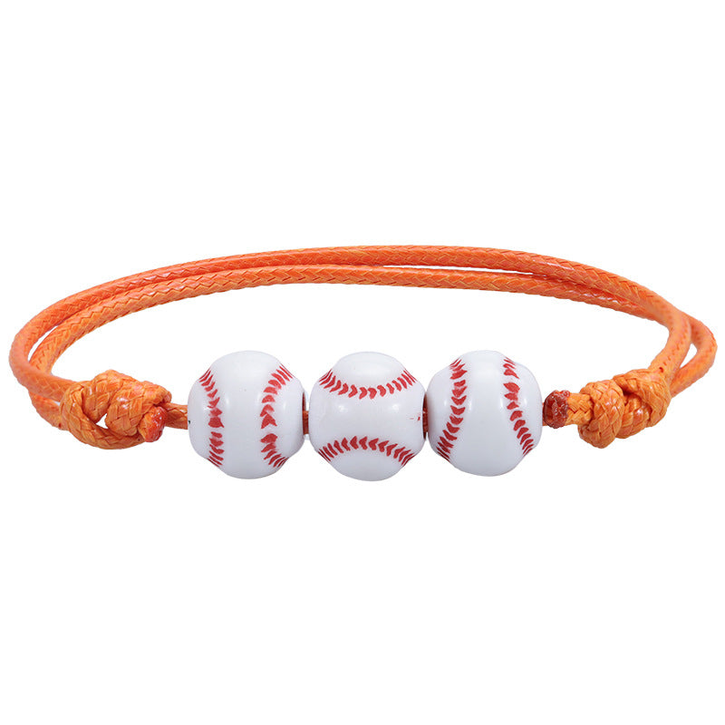 Simple Style Basketball Football Arylic Unisex Bracelets