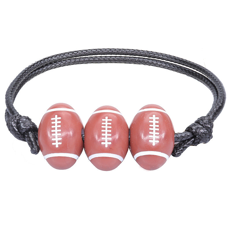 Simple Style Basketball Football Arylic Unisex Bracelets