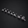 Fashion Cross Star Butterfly Stainless Steel Inlay Zircon Ear Studs 1 Piece