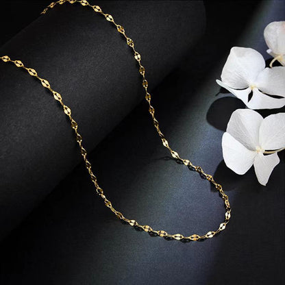 Simple Style Geometric Titanium Steel Chain Necklace