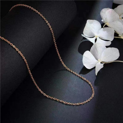 Simple Style Geometric Titanium Steel Chain Necklace