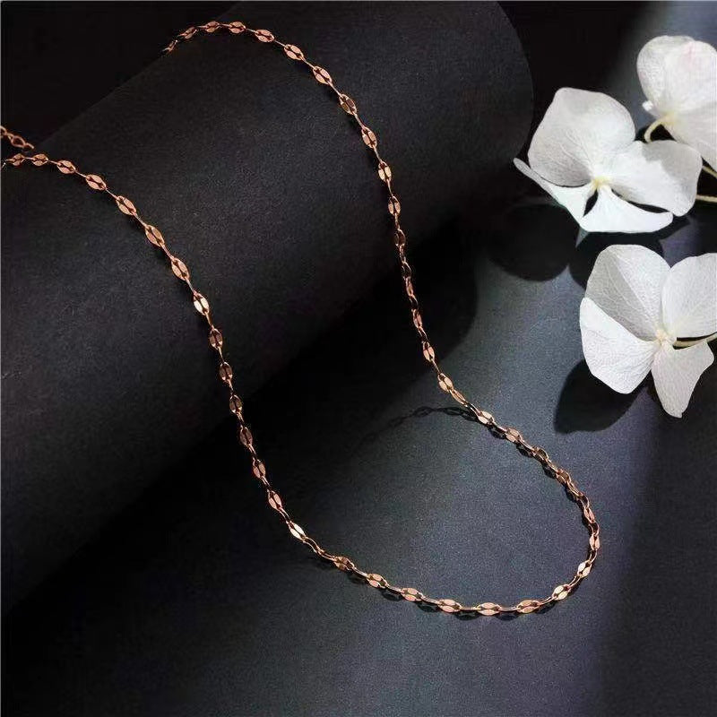 Simple Style Geometric Titanium Steel Chain Necklace