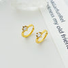 Fashion Geometric Stainless Steel Plating Rhinestones Earrings 1 Pair