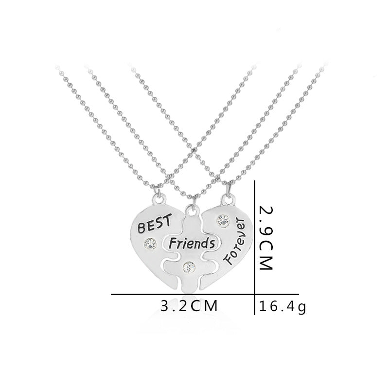 1 Piece Simple Style Letter Alloy Inlay Rhinestones Unisex Pendant Necklace