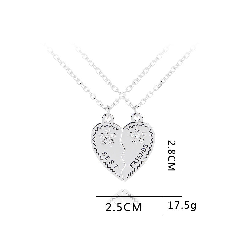 1 Piece Simple Style Letter Alloy Inlay Rhinestones Unisex Pendant Necklace