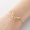 Fashion Heart Shape 201 Stainless Steel 18K Gold Plated Bracelets In Bulk