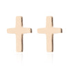 1 Pair Simple Style Cross Plating Stainless Steel Ear Studs