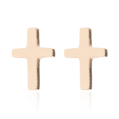 1 Pair Fashion Geometric Titanium Steel Plating Ear Studs