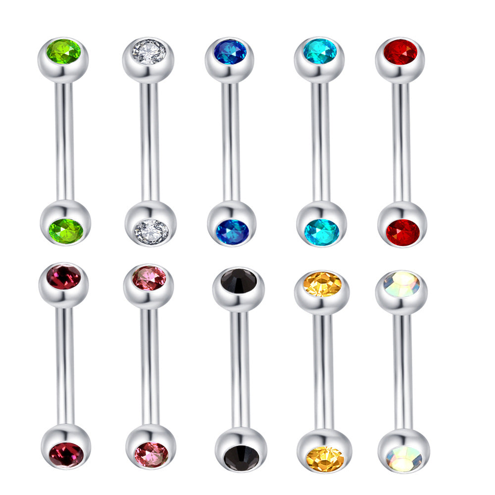 Fashion Rhombus Stainless Steel Rhinestones Ear Studs 1 Piece