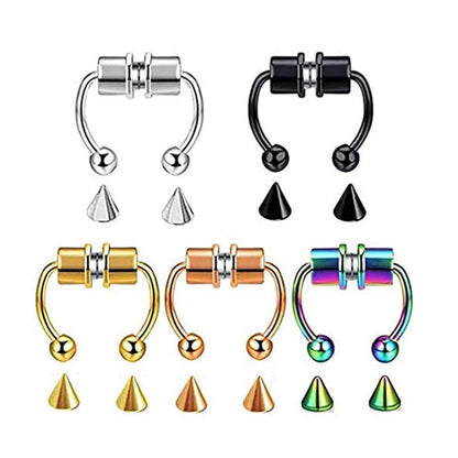 Pastoral Geometric Stainless Steel Nose Ring 1 Piece