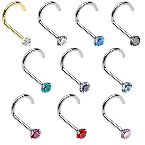 Fashion Rhombus Stainless Steel Metal Nose Studs 1 Piece