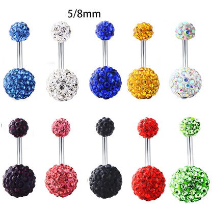 Simple Style Geometric Stainless Steel Plating Zircon Belly Ring 1 Piece