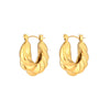 Fashion U Shape Stainless Steel Plating Hoop Earrings 1 Pair