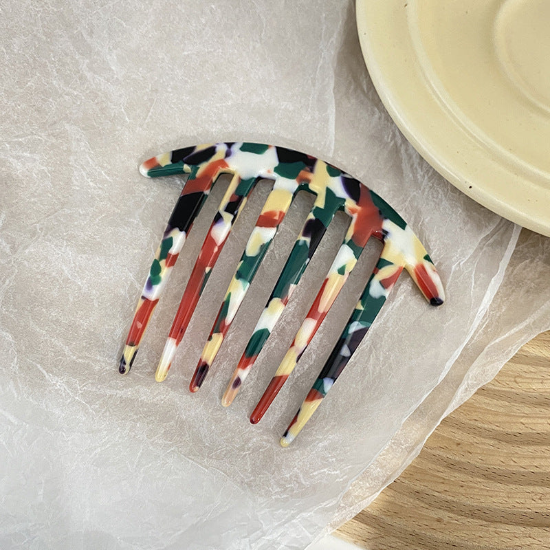 Retro Geometric Acetic Acid Sheets Hair Combs 1 Piece