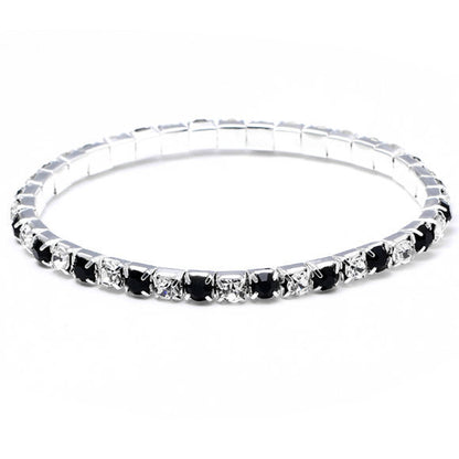 Simple Style Geometric Crystal Rhinestone Gem Bracelets