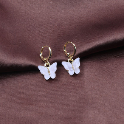 Fashion Butterfly Arylic Plating Women's Earrings 1 Pair